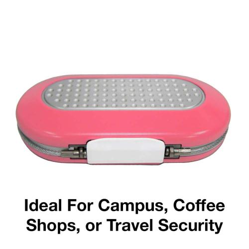 Portable Safe, Resettable Combination, Pink