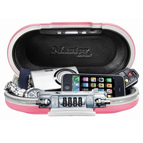 Portable Safe, Resettable Combination, Pink
