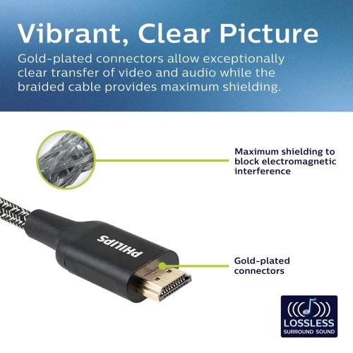 4 ft. 4K HDMI 2.0 Cable with Ethernet and Gold Plated Connectors in Black