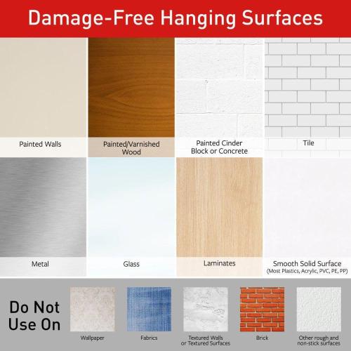 Forever Classic Large Metal Hooks, Brushed Nickel, Damage Free Decorating, 2 Hooks
