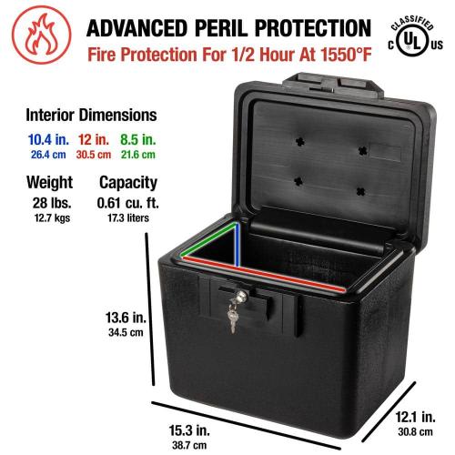 0.61 cu. ft. Fireproof Safe File Box