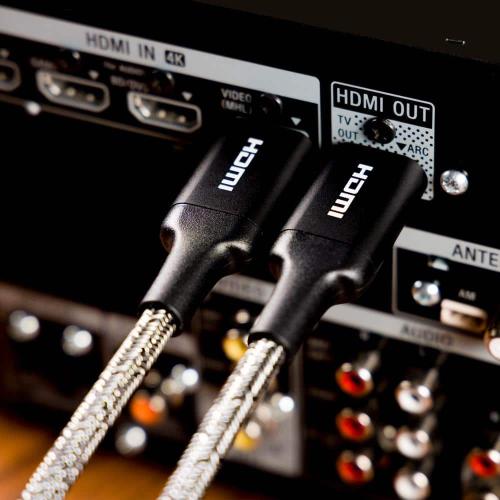 4 ft. 4K HDMI 2.0 Cable with Ethernet and Gold Plated Connectors in Black