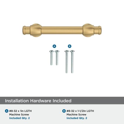 Winsome 3 in. (76mm) Traditional Champagne Bronze Bar Cabinet Pull