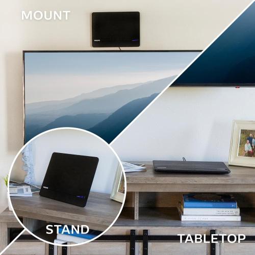 Indoor HDTV Antenna with Signal Finder, Long Range Antenna, Signal Booster Amplifier, VHF UHF 1080P 4K Ultra HD