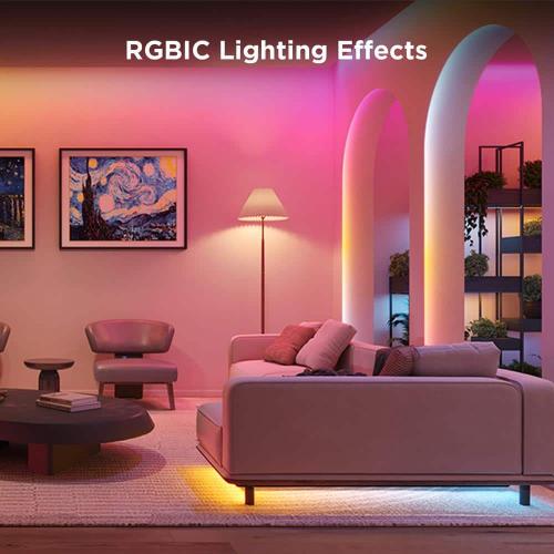 RGBICW 9.8 ft. Smart Plug-in Dimmable Uncuttable Color-Changing Integrated LED Strip Light (1-Pack)