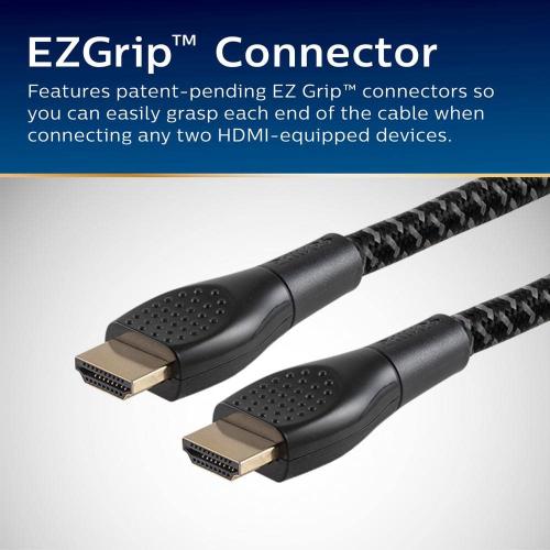 10 ft. EZ Grip 8K HDMI 2.1 Cable with Gold Plated Connectors in Black