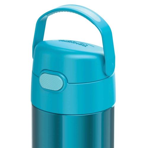 FUNtainer 12 oz. Teal Stainless Steel Vacuum-Insulated Water Bottle