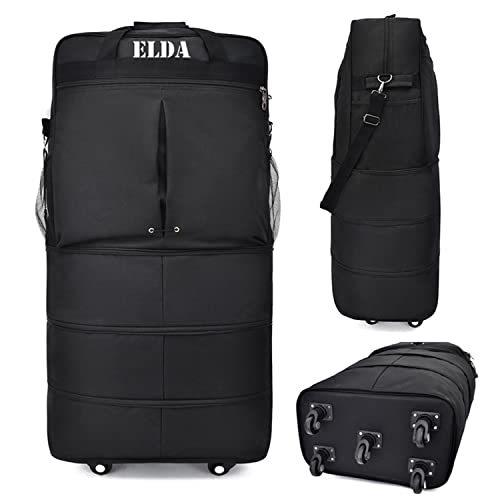 ELDA Expandable Foldable Luggage Suitcase Rolling Duffel Bag Travel Bag for Men Women Lightweight Suitcase Large Capacity Luggage with Universal Spinner Wheels