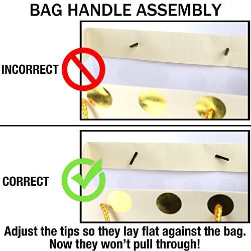 12 Pcs Birthday Gift Bags Large Medium and Small Gift Bags Assortment for Boys Girls Women Men (Assorted Sizes)