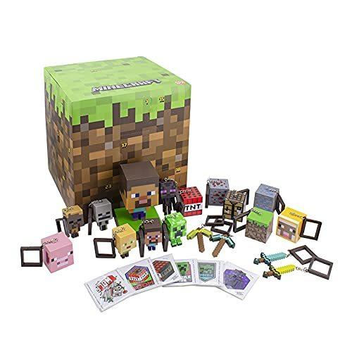 Paladone Minecraft Advent Calendar 2023 with Merch Gifts 24 Days Christmas Countdown Exclusive Characters & Gifts