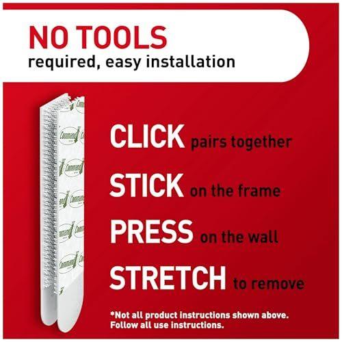 Command 15 lb & 10 lb Large and Medium Picture Hanging Strips 28 Assorted Pairs (56 Command Strips) Damage Free Hanging Picture Hangers Wall Hanging Strips for Home Decor White Adhesive Strips