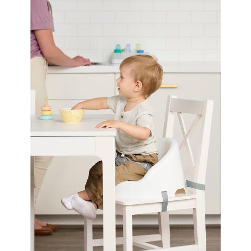 Regalo Baby Basics™ Booster Seat White Three-Point Safety Harness Easily Wipeable Sturdy & Durable Plastic