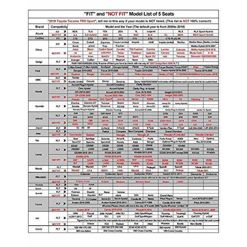 PLTCAT 5-Seat Car Seat Covers Whole-seat Coverage in Handsome Waterproof Leather Car Seat Cover Full Set Universal Fit Sedans&Suvs