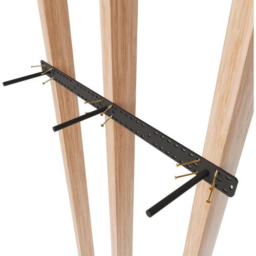 HÜNGSMART Floating Shelf Brackets - - 2 x 38 inch Heavy Duty Steel Hidden Shelves (to 400lbs) - - Multi Slot Baseplate for Easy Fast Fitting - - Incl Hardware & Drilling Jig - - (8 inch Rods) Backplate: 38 x 2 inch 8 inch Rod