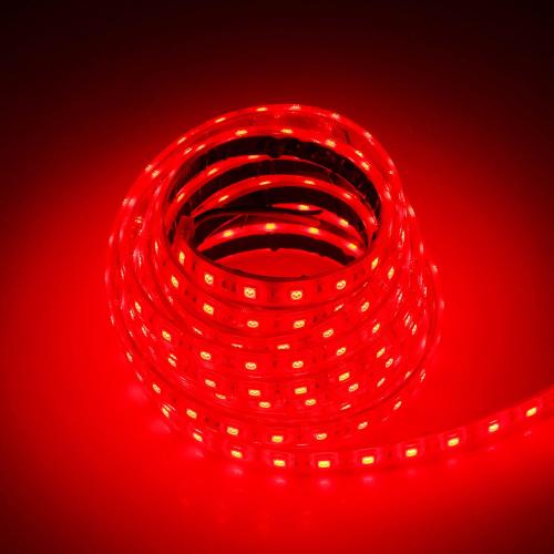 Red Lights Red Rope Lights 12V Waterproof DIY Red Lamp Therapy Underwater Boat Light Waterproof IP68 Outdoor LED Strip 16.4ft 5M 5050 SMD 300 LED Tube LED Flexible(Red)