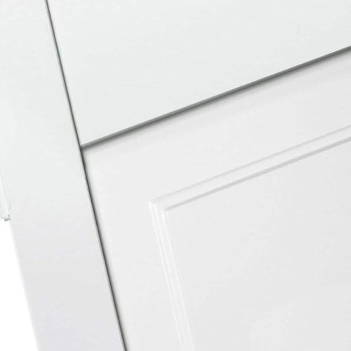 80 in. x 36 in. Plantation Louver-Panel Solid Core White Wood Bi-fold Door with Hardware