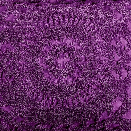 Rio Collection in Floral Design Plum Full/Double 100% Cotton Tufted Chenille Bedspread