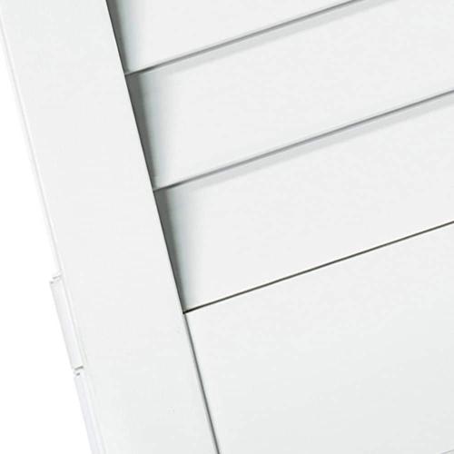 80 in. x 36 in. Plantation Louver-Panel Solid Core White Wood Bi-fold Door with Hardware