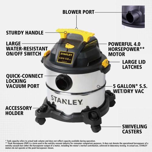 5 Gal. 4.0 Peak HP Wet/Dry Vac