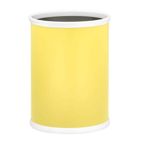Bartenders Choice Fun Colors Lemon 13 Qt. Oval Waste Basket
