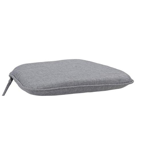 Capri White Cast Aluminum Outdoor Chaise Lounge with Gray Cushion  ( zipper is damage and one part is cracked)
