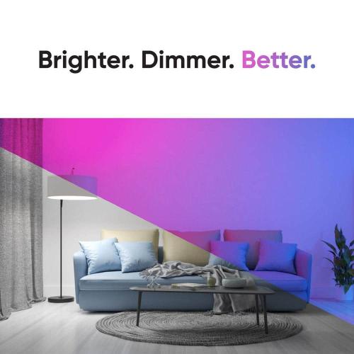 75-Watt Equivalent A19 Smart LED Color Light Bulb With 16 Million Colors and App Control (2-Pack)