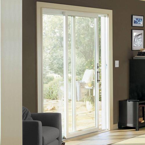 200 Series 70-1/2 in. x 79-1/2 in. White Left-Hand Perma-Shield Sliding Patio Door with White Interior, Fixed Panel