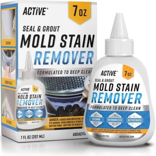 Active Mold Stain Remover Gel Cleaner, Heavy Duty Cleaning Solution for Washing Machine Seals and Bathrooms, 7 fl oz, 1 Pack