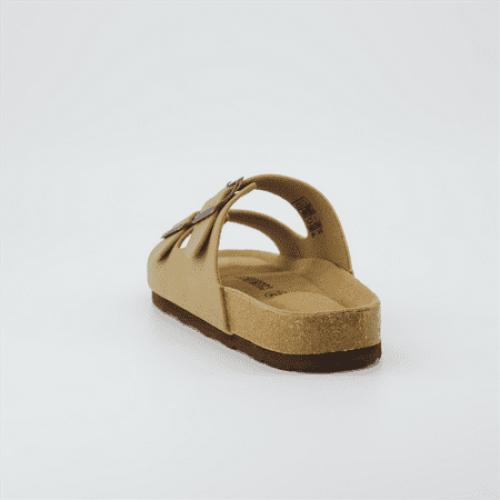 Size 8 M Cushionaire Women's Lane Cork Footbed Sandal – Comfortable Double Buckle Slip-On with Genuine Suede Footbed & Arch Support Slide Sandals for Women