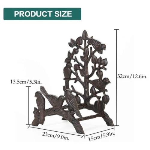 Sungmor Heavy Duty Cast Iron Hose Holder,Garden & Yard Decorative Birds Wall Mounted Hose Butler,Water Pipe Holds,Rack,Hanger,Antique Wall Decorations
