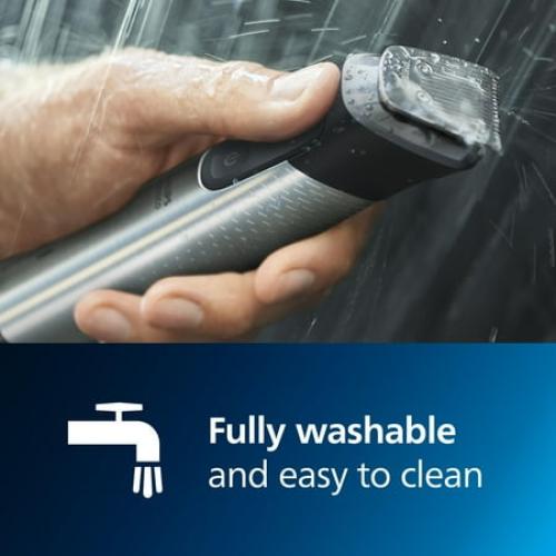 Philips Norelco Multigroom 7000 Series, All-in-One Trimmer, Beard Trimmer and Hair Clipper, 23-Piece Men's Grooming Kit for Beard, Face, Nose, Ear, Body, with Titanium Blades, Travel Pouch, MG7970/49