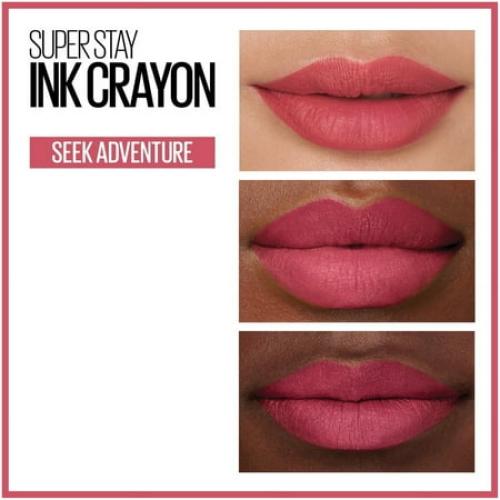 Maybelline Super Stay Ink Crayon Lipstick, Matte Longwear Lipstick Makeup, Seek Adventure, 0.04 oz.