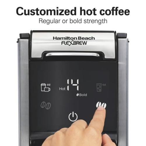 Hamilton Beach FlexBrew 4-in-1 Coffee Maker, Single Serve & Full Pot Coffee Brewer with Removable 45 oz Water Reservoir‼️light dirt‼️