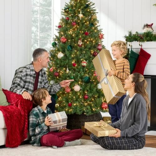 Best Choice Products 7.5ft Pre-Lit Hinged Douglas Full Fir Artificial Christmas Tree Holiday Decoration w/ 700 Lights