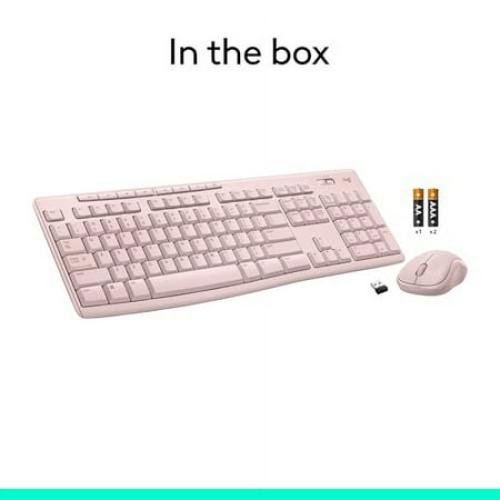 Logitech MK270 Wireless Keyboard and Mouse Combo, Rose
