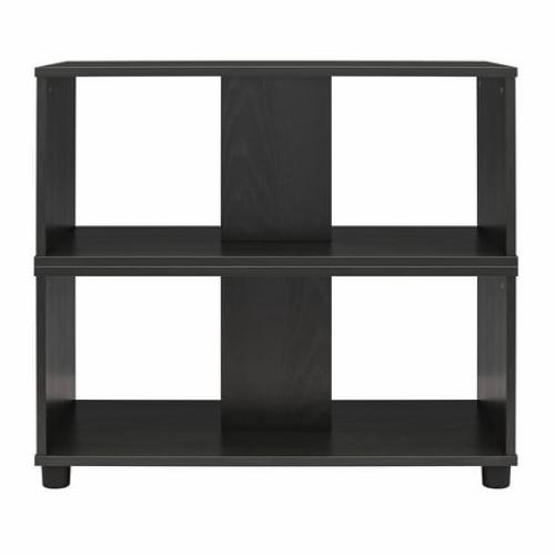 Mainstays Adjustable Side by Side or Stacking TV Stand for TVs up to 70 inches, Black Oak