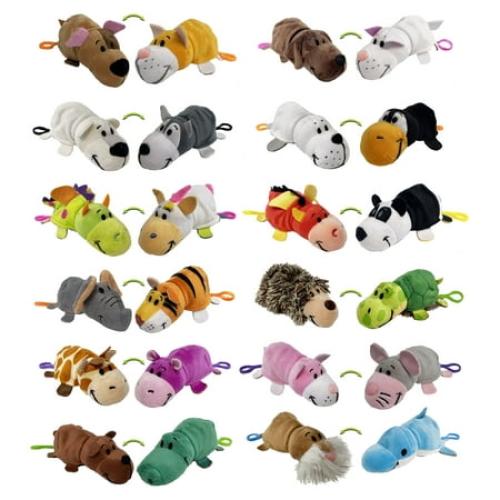 The Original FlipaZoo 5 inch Plush Toys with Clip, Sold Individually
