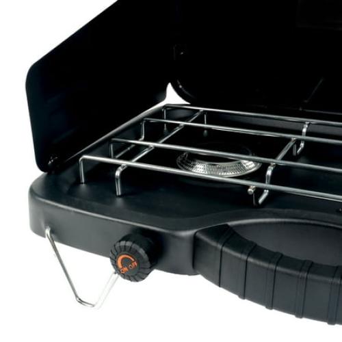 Ozark Trail 2 Burner Propane Gas Camping Stove, GCT2208WB, Black, New