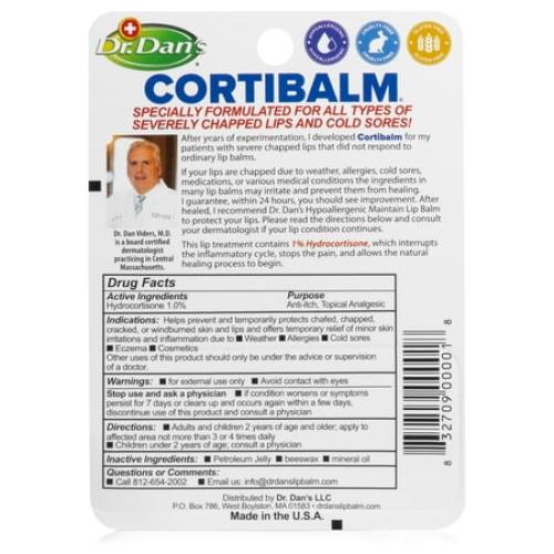 Dr. Dan's CortiBalm Lip Balm - .14 oz