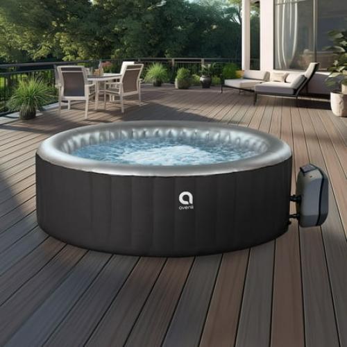 Avenli London 2-3 Person Inflatable Hot Tub Spa   Cover, Rapid Heating up to 104°F, 105 Water Jets, 181 gal Capacity