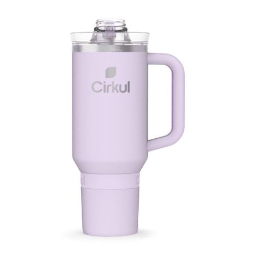 Cirkul 40oz All-Day StrawSip Double-Wall Insulated Stainless Steel Tumbler with Handle, Lilac (Light Purple)