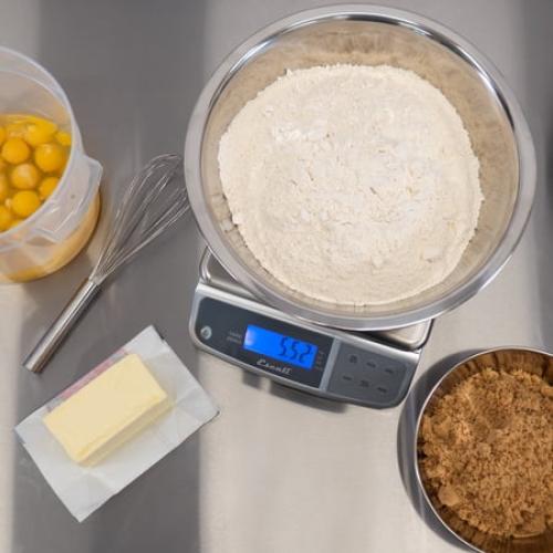 Escali M-Series NSF Certified Digital Kitchen & Industrial Scale, 66 lb Capacity, Dual Display, Spill-Proof, Stainless Steel