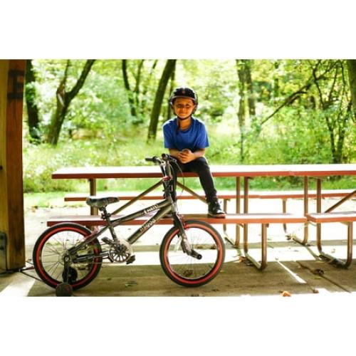 Kent 18 In. Abyss Boy's Freestyle BMX Bike, Charcoal Gray NEEDS FRONT WHEEL REPLACEMENT