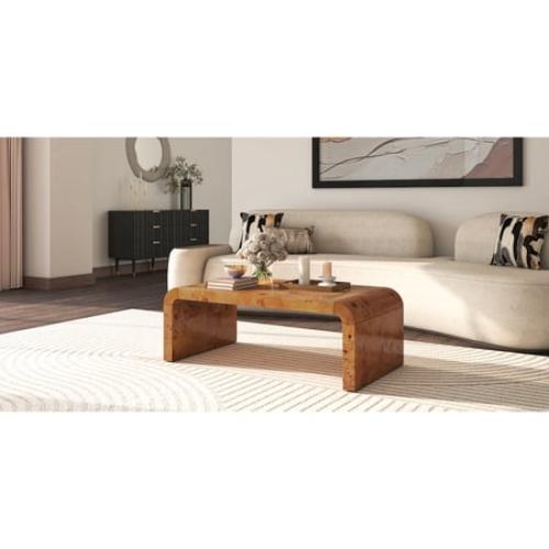 New Pacific Direct Adriel Burl Wood Coffee Table