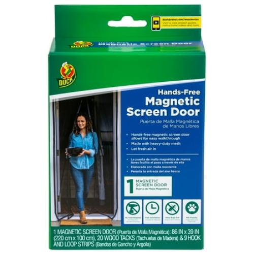 Duck Brand 86 in. x 39 in. Hands-Free Magnetic Mesh Screen Door