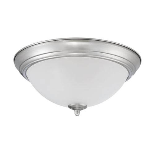 DESIGNERS FOUNTAIN Flush Mount Ceiling Light, 2-Pack, 13 Inch LED Frosted Glass Lighting Fixture for Kitchen, Bedroom, Bathroom, and Hallway, Brushed Nickel, D333M-13FM-BN2