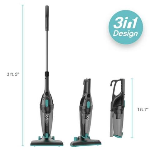 ionvac ZipVac, 3-in-1 Corded Upright/Handheld Floor and Carpet Vacuum Cleaner