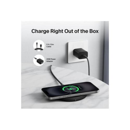 Belkin BoostCharge - Wireless charging pad   AC power adapter - 15 Watt - Fast Charge - black