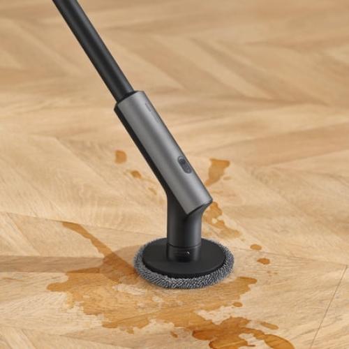 HOTO Household Cleaning Spin Scrubber with 6 Brush Heads, Long Handle and Waterproof