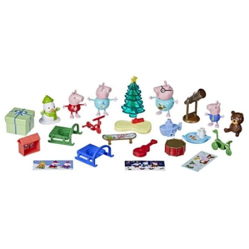 Peppa Pig Peppa’s Kids Advent Calendar, 24 Surprise Toys, 4 Holiday Peppa Pig Family Figures